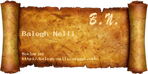 Balogh Nelli névjegykártya