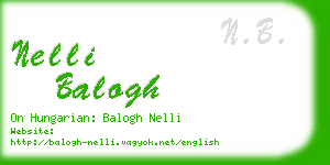 nelli balogh business card